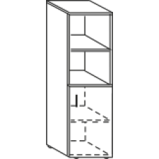 Шкаф узкий низкий